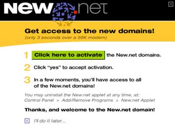 Σχέδια προώθησης ιντερνετικών διευθύνσεων με 20 μη εγκεκριμένες καταλήξεις