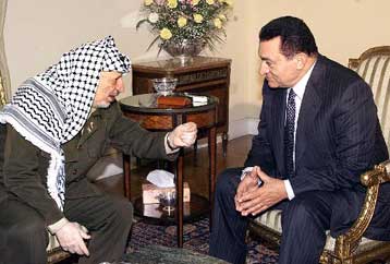 Διαβουλεύσεις του Παλαιστίνιου ηγέτη με τον Μουμπάρακ για το Μεσανατολικό