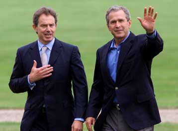 Συζήτηση εφ όλης της ύλης του Τόνι Μπλερ με τον Τζορτζ Ο. Μπους