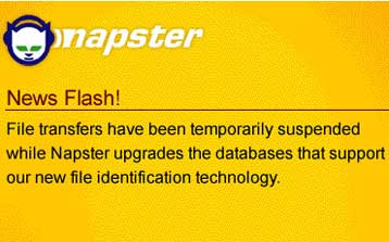 Η Napster διακόπτει, λόγω αναβάθμισης, την παροχή των υπηρεσιών της