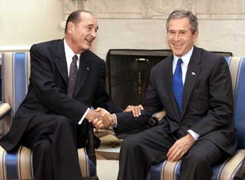 Ο Σιράκ υπόσχεται να συνεργαστεί με τις ΗΠΑ για την καταπολέμηση της τρομοκρατίας