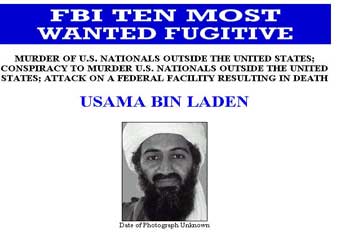 Ο πλέον περιζήτητητος «τρομοκράτης» στις ΗΠΑ, Οσάμα μπιν Λάντεν