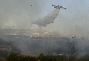 Μεγάλη πυρκαγιά μαίνεται από το πρωί στη Χαλκιδική