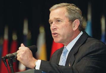 Την έναρξη των επιχειρήσεων των ΗΠΑ κατά των Ταλεμπάν ανακοίνωσε ο Μπους