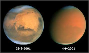 Η μεγαλύτερη σε έκταση θύελλα που έχει παρατηρήσει ποτέ άνθρωπος μαίνεται στον Αρη