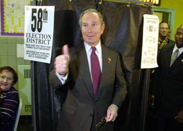 Ο Μάικλ Μπλούμπεργκ νέος δήμαρχος της Νέας Υόρκης