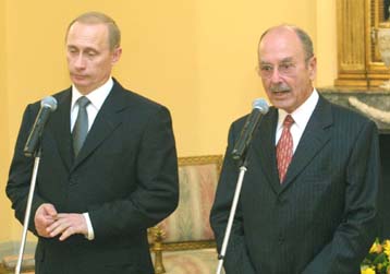 Επίσημο δείπνο προς τιμήν του Ρώσου προέδρου παρέθεσε ο Πρόεδρος της Δημοκρατίας