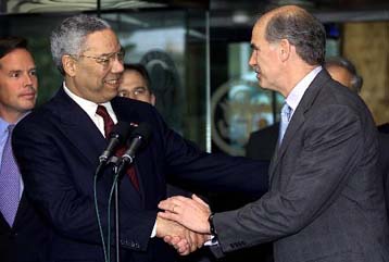 Την παρέμβαση της Ελλάδας στο Μεσανατολικό ζήτησε ο Πάουελ από τον Γ.Παπανδρέου