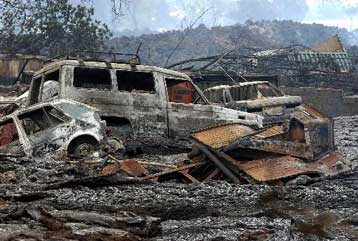 Μετά το ηφαίστειο, η Γκόμα δέχεται πλήγμα από έκρηξη σε πρατήριο καυσίμων