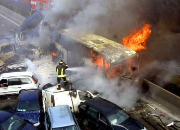 Εξιτήριο πήραν επτά Έλληνες που τραυματίστηκαν σε καραμπόλα στο Ρίμινι