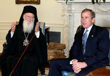 Συνάντησεις με Τζ.Μπους και Κ.Πάουελ είχε ο Οικουμενικός Πατριάρχης Βαρθολομαίος