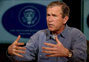 Ο Μπους επαναβεβαιώνει τη στήριξη του σε ένα «ειρηνικό παλαιστινιακό κράτος»