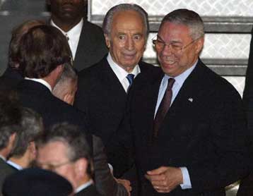 Με τους Ζίνι και Πέρες συναντήθηκε ο Κ.Πάουελ αμέσως μετά την άφιξή του στο Ισραήλ