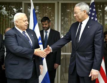 Ξεκίνησε η συνάντηση Πάουελ με Σαρόν – Για διεθνή δύναμη στη Μ.Ανατολή, καλεί ο Ανάν