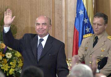 Ορκίστηκε ο μεταβατικός πρόεδρος της Βενεζουέλας – Εντός του 2002 οι εκλογές