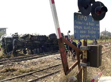 Δύο τραυματίες από σύγκρουση ταξί με αμαξοστοιχία