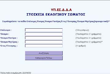 Μέσω μηχανής αναζήτησης μπορούν να πληροφορηθούν οι ψηφοφόροι το πού ψηφίζουν