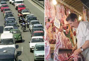 Αυξημένη κίνηση στην αγορά αλλά και στις εθνικές οδούς, με τη βοήθεια του καιρού