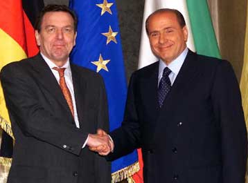 Στο στρατόπεδο της ευρωπαϊκής ακροδεξιάς κατατάσσει ο Σρέντερ τον Σ.Μπερλουσκόνι