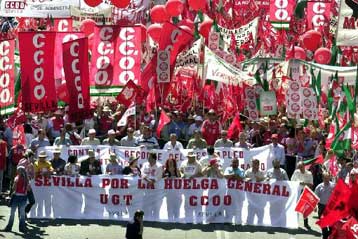 Μαζική διαδήλωση στην Ισπανία ενάντια στην προωθούμενη εργασιακή μεταρρύθμιση