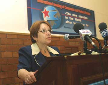 Το πλαίσιο συνεργασίας των κομμουνιστικών – εργατικών κομμάτων παρουσίασε η Αλ.Παπαρήγα