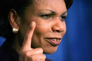 «Ο Σαντάμ Χουσεΐν πρέπει να απομακρυνθεί από την εξουσία» δηλώνει η Κοντολίζα Ράις