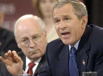 Σύσκεψη του επιτελείου ασφαλείας των ΗΠΑ υπό τον Τζορτζ Ο.Μπους στο Τέξας