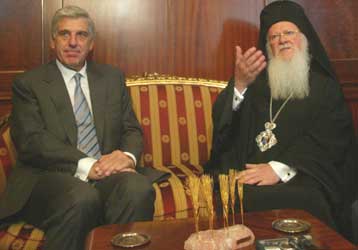 Με τον Οικουμενικό Πατριάρχη Βαρθολομαίο συναντήθηκε ο υπουργός Εθνικής Αμυνας