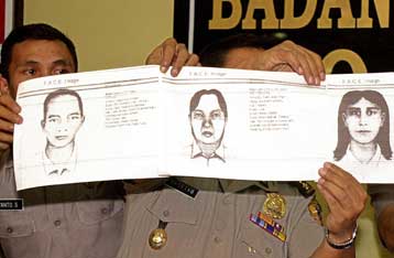 Στη δημοσιότητα τα σκίτσα των τριών ύποπτων για την αιματηρή έκρηξη στο Μπαλί