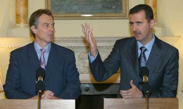 Μπλερ και Ασαντ συμφώνησαν ότι διαφωνούν στο θέμα του Ιράκ