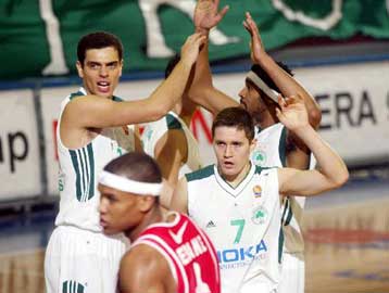 «Πράσινο» το ντέρμπι του μπάσκετ, 85-76 τον Ολυμπιακό