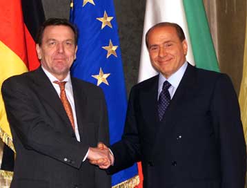 Τη λύπη του για την έκφραση που χρησιμοποίησε εξέφρασε στον Σρέντερ ο Μπερλουσκόνι