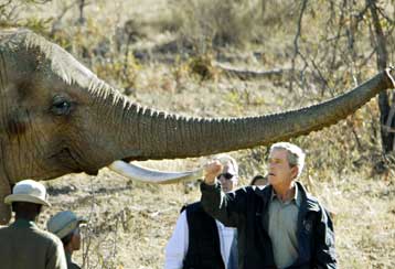 Οικονομική βοήθεια για την αντιμετώπιση του AIDS υποσχέθηκε στην Μποτσουάνα ο Μπους