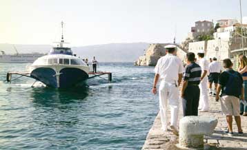 Ιπτάμενο δελφίνι προσάραξε σε βραχονησίδα ανοιχτά του Βόλου