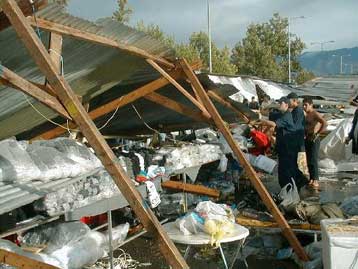 Υλικές ζημιές μεγάλης αξίας στη Λαμία από την ξαφνική κακοκαιρία
