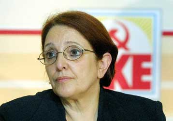 Την ανάγκη αμφισβήτησης της οικονομικής πολιτικής ΠΑΣΟΚ και ΝΔ επισήμανε η γγ του ΚΚΕ