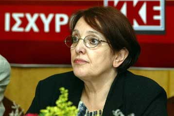 Το ΚΚΕ και ο ΣΥΝ δεν μπορούν να συνεργαστούν, επαναλαμβάνει η Αλ.Παπαρήγα