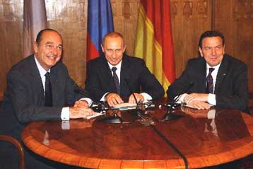 Διαβουλεύσεις Πούτιν, Σιράκ, Σρέντερ για το σχέδιο απόφασης των ΗΠΑ για το Ιράκ