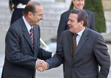 Ικανοποιημένοι οι Σρέντερ και Σιράκ με το προσχέδιο του ευρωπαϊκού Συντάγματος