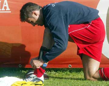 Μία ημέρα νωρίτερα στις προπονήσεις ο Κούζμπα