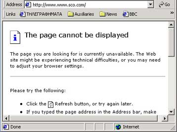 «Νοκ άουτ» από τον ιό Mydoom ο δικτυακός τόπος της SCO Group