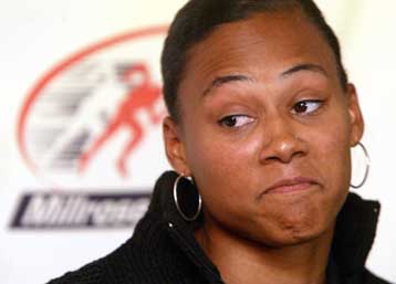 Η Μάριον Τζόουνς στο διεθνές μίτινγκ της Παιανίας