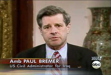 Σε ξένους τρομοκράτες αποδίδει τις επιθέσεις στη Φαλούτζα ο Πολ Μπρέμερ