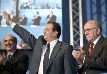 Τους βασικούς άξονες της πολιτικής του παρουσίασε ο Κώστας Καραμανλής