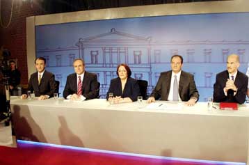 Τις θέσεις τους ανέπτυξαν οι πέντε πολιτικοί αρχηγοί στην τηλεοπτική αναμέτρηση