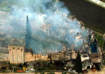 Μεγάλη η καταστροφή από την πυρκαγιά στην ιερά μονή Χιλανδαρίου του Αγίου Όρους