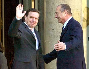 Σε κοινή ευρωπαϊκή δράση κατά της τρομοκρατίας καλούν Σιράκ και Σρέντερ