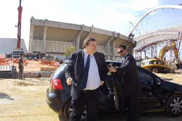 Απόλυτα ικανοποιημένος από την πρόοδο των εργασιών στο ΟΑΚΑ ο Ευάγγελος Βενιζέλος