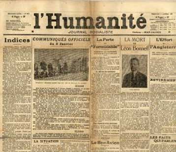 Εκατό χρόνια ζωής συμπληρώνει την Κυριακή η γαλλική εφημερίδα Humanite