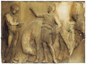 Στο μικρό Αρχαιολογικό Μουσείο Ακροπόλεως οκτώ λίθοι της Δυτικής Ζωφόρου